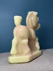 Fenton Glass Burmese Plug Horse Oscar 4" Pony Figure 1992 HCA Uranium Glows!
