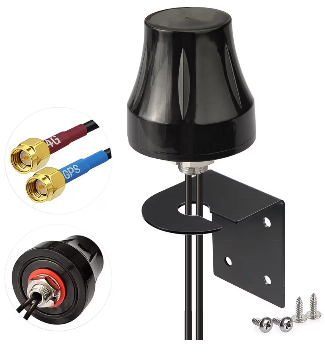 Bingfu 4G LTE Cellular GPS Fixed Bracket Wall Mount Antenna For 4G LTE Router