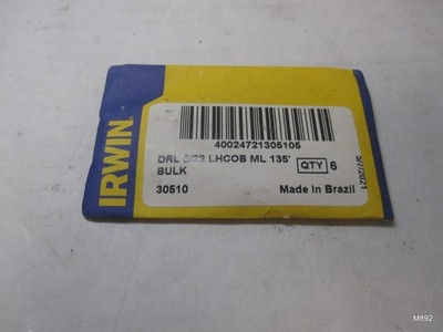 Pack of 6 | IRWIN 30510 Left Hand ML Cobalt High Speed Steel Drill Bit - 5/32