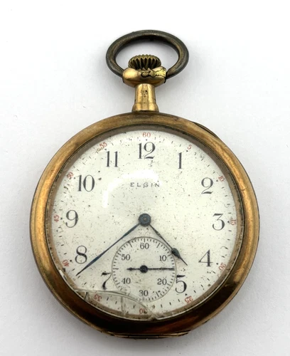 Elgin Vintage Mechanical Pocket Watch  7J   12s  Gr303   15952138 NON-WORKING