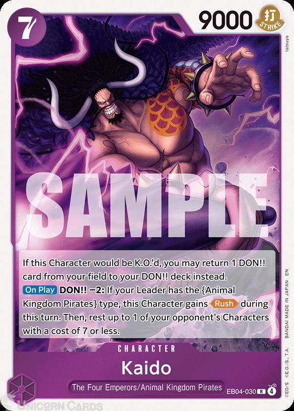 EB04-030 Kaido : Rare English One Piece TCG Card : OP14: The Azure Sea's Seven