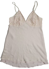 Secret Treasure M Pastel chemise embroidered lace cups V-neckline Sheer Layers