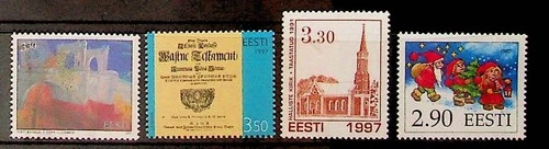 ESTONIA Sc 329-32 NH ISSUE OF 1997 - BRIDGE-CHURCH-CHRISTMAS - (TA62)