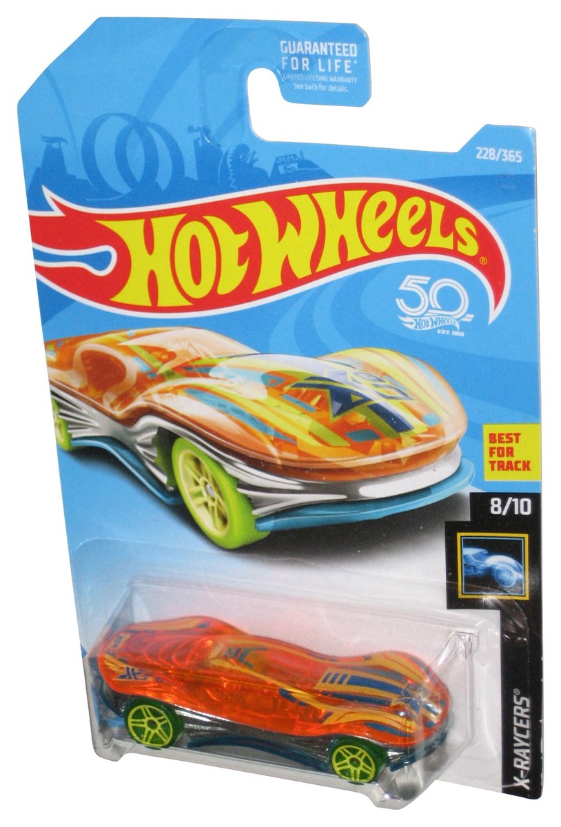 Hot Wheels X-Raycers 8/10 (2017) Orange Clear Speeder Toy