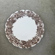Booths Brown Vine & Wheat 10.5" Dinner Plate England A-8083