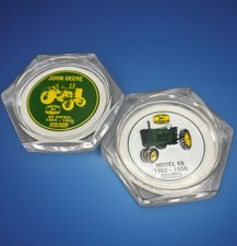 Lot de 2 sous-verres photo John Deere Lucite