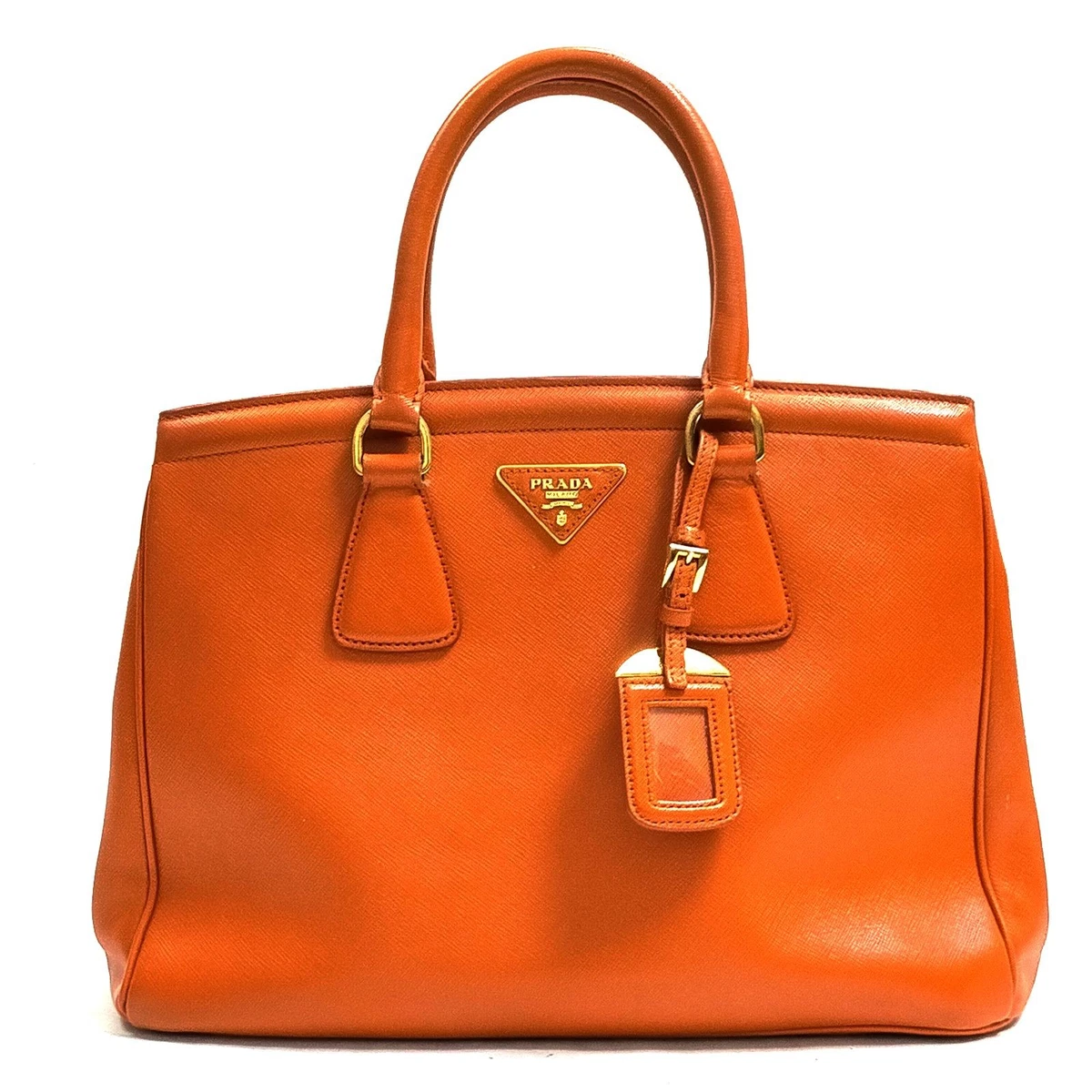 PRADA Leather Exterior Orange Bags & Handbags for Women for sale