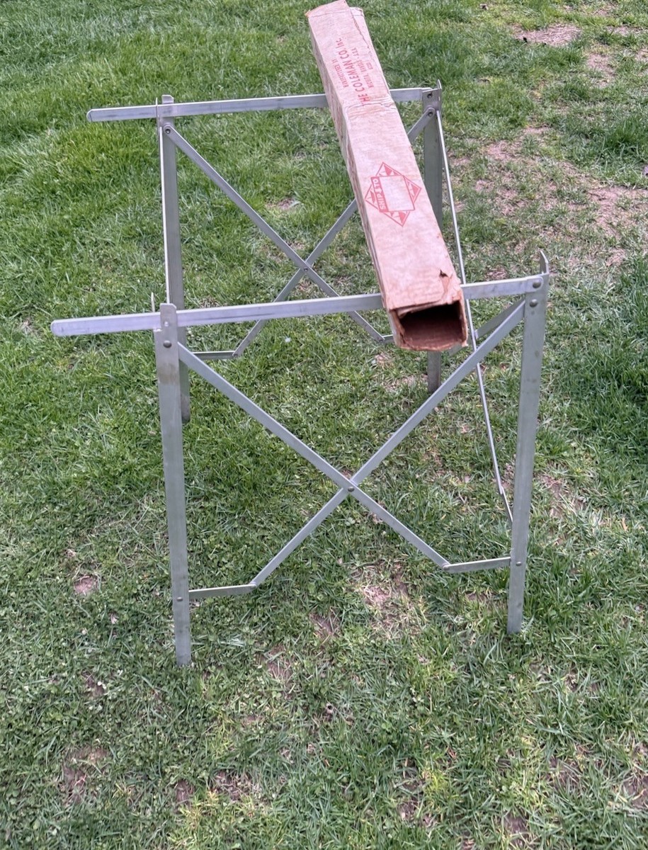 1960's Vintage Coleman Alum. Folding Hi-Stand for Stove or Cooler