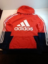 Adidas Hoodie Boys Youth Size L 14/16 Colorblock Spell out Sweatshirt