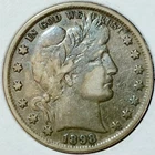 1898 Barber Half Dollar 90% Silver Nicely Toned VF+++/XF Condition.