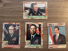 1991 Desert Storm LEADERS Saddam, George H.W, Gen Kelly, Gen Colin Powell