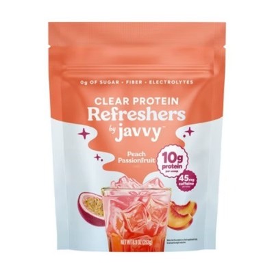 Javvy Passionfruit Peach Clear Protein Refreshers - 8.9oz