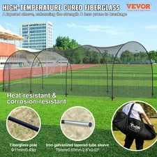 Baseball Batting Cage, Softball and Baseball Batting Cage Net and Frame, Practic