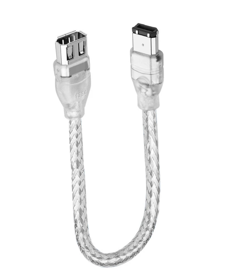 IEEE 1394 FireWire 400 6-Pin Female to 6-Pin Male Adapter Cable 20cm - Image 2 of 2
