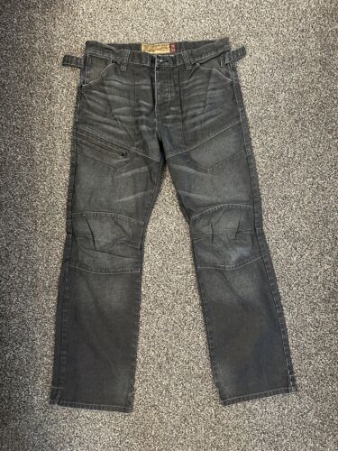 Jeans denim F&F Superior 36 W X 34 L blu gamba dritta con bottoni - Foto 1 di 5