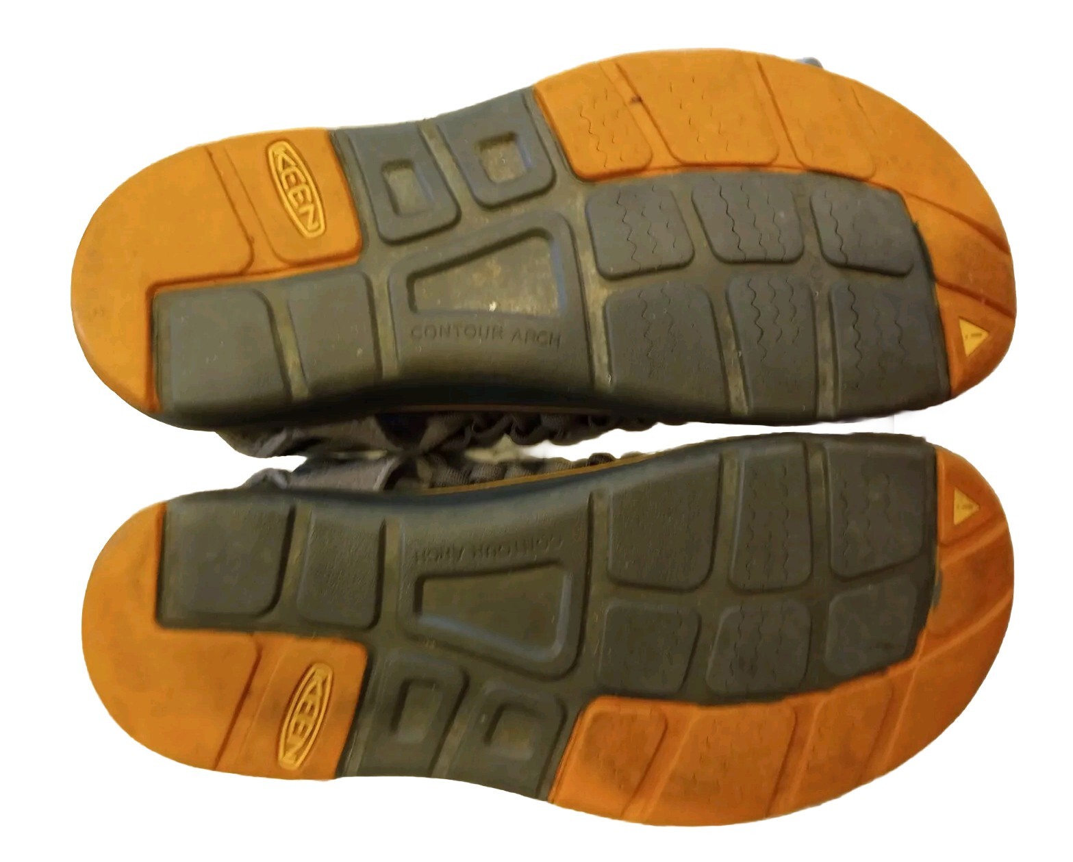 Sandali da donna grigi Keen Uneek taglia 8 5 larghi intrecciati corda scarpe da acqua