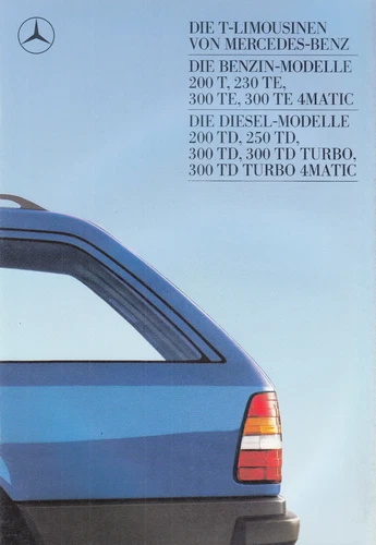 MERCEDES E-KLASSE T-MODELL W124 Youngtimer Prospekt Brochure 1987 7