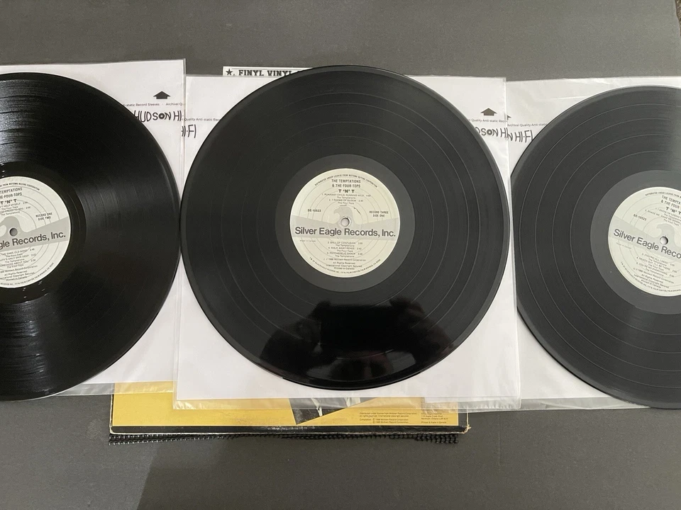 TEMPTATIONS “N” THE FOUR TOPS T.N.T-1986 3X VINYL LP RECORDS-COMP-EX-SEE DEMO Foto 3 de 4