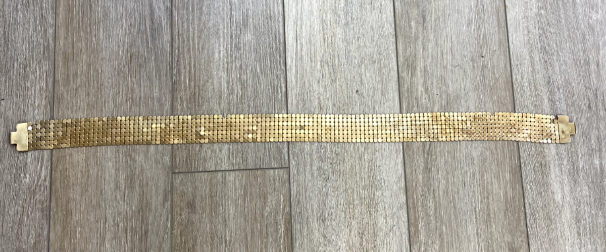 Vintage 1980s Gold Tone Chain Link Belt Statement Piece AS 