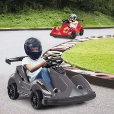 NNECW Kids Electric Go Kart with Remote Control for 3+ Years Old-Black