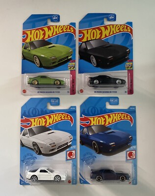 Hot Wheels '89 Mazda Savanna RX-7 Fc35 Lot Of 4 Different Colors