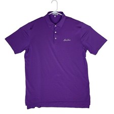 Peter Millar Summer Comfort Mens Size L Stripe Performance Polo Shirt Sea Island