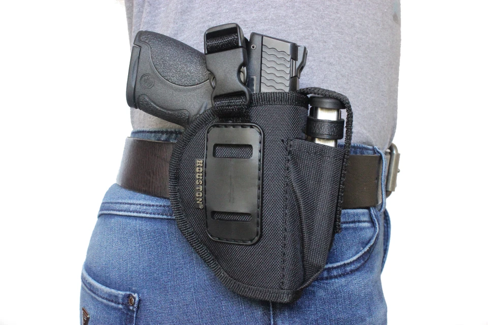 Tactical IWB/OWB Inside & Outside Gun Holster w/ Magazine Pouch/Retention Strap - Image 2 of 4