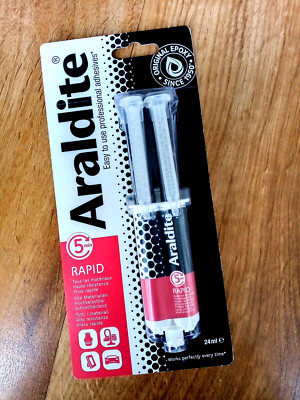 Araldite Epoxy Rapide 5min Colle Seringue Ultra résistante 24ml Multi-surface