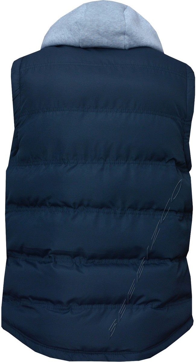 8yards サイズL 新品未使用Men’s BIG HOODIE VEST Unique Bargains Men's Hoodie Vest Zip Up Sleeveless