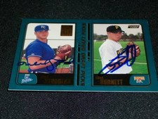 Mike Stodolka & Sean Burnett Auto Signed 2001 Topps RC Rookie Card #359  K