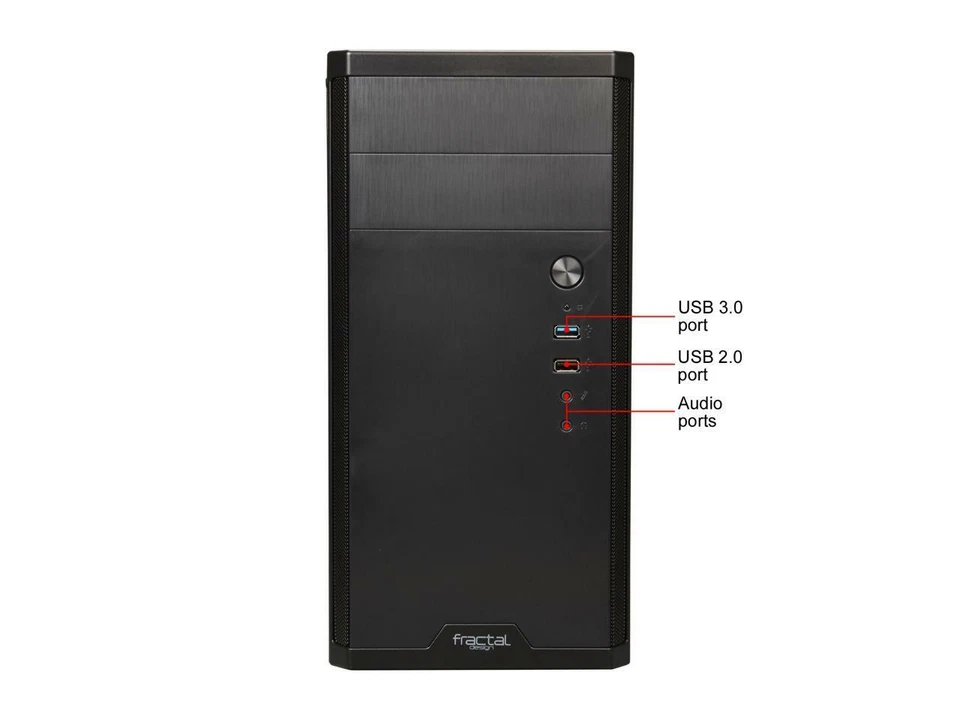 Fractal Design Core 1100, Black, Micro ATX, Mini Tower, Computer Case - Image 3 of 4