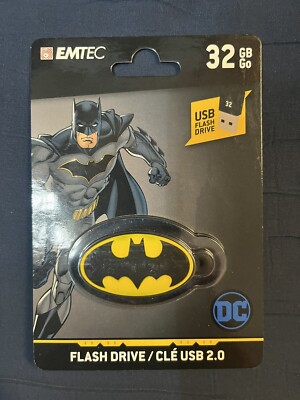 Batman 32GB Flash Drive Keychain NEW SEALED Emtec DC Comics 32 GB