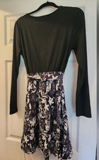 Large Cupshe Belted Floral Print Long Sleeve Dress 