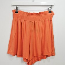 V by Very - Shirred Waist Short - Orange - UK 12