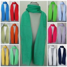 20% Seide Damen Schal offen Halstuch Kopftuch Stola Tuch einfarbig 2026 uni 2233