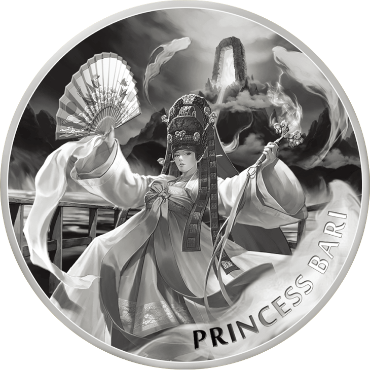 2023 South Korea Goddess Princess Bari 1oz Silver BU Coin