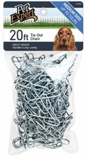 Pet Expert PE223850 20' ft Heavy Duty Dog Tie Out Chain - Pack of 1