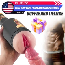 Realistic Pocket-Pussy Masturbator Stroker Vagina Sex Toy Handsfree Male Cup Men