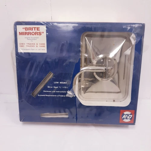 KD REPLACEMENT BRITE silver MIRROR FOR CHEY-GMC TRUCKS/VANS, mirror: 7 ½x 10 ½