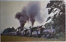Vintage Postcard Rahway Valley Locomotive Bellows Falls VT Steamtown USA