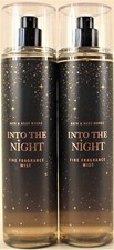 QTY 2 - Bath  Body Works INTO THE NIGHT Fine Fragrance Body Mist Spray 8 Oz