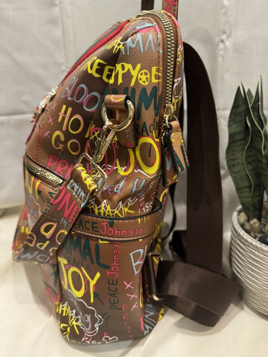 Queen Bee Graffiti Backpack Alba Queen Bee Graffiti Backpack Purse Bag | eBay main image 2