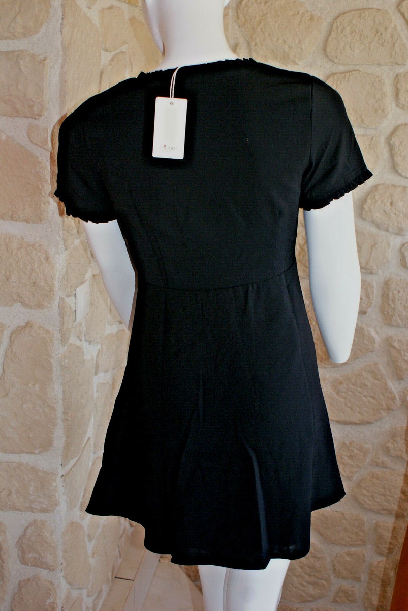 Robe longue noire jersey gaine intégrée
