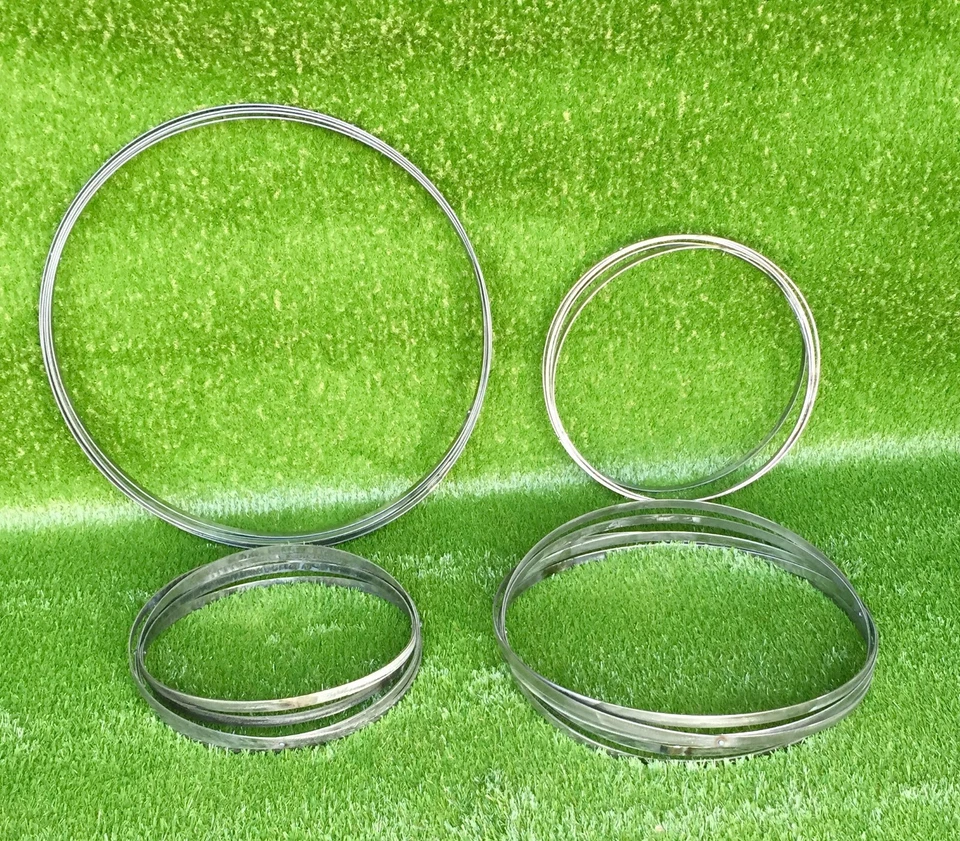 Esfera de acero adorno de césped jardín topiario 14"" metal acabado plateado se pliega plano Foto 3 de 4