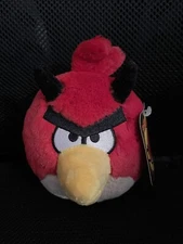Angry Birds Halloween Red Bird Devil  5" Plush No Sound RARE Commonwealth NWT