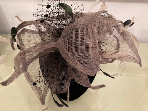 Taupe \u0026 Black Fascinator Hat | eBay