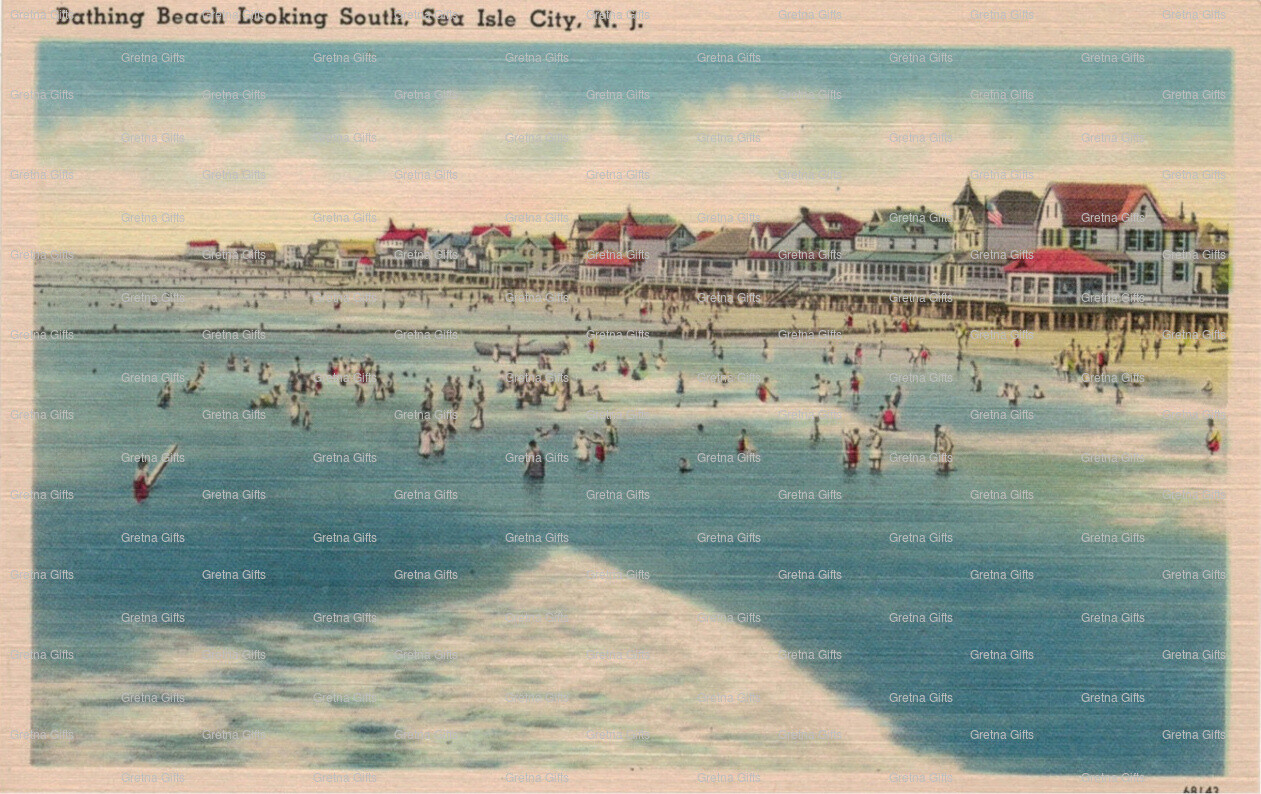 Original Vintage Sea Isle City New Jersey Postcards Set of 4! Linen