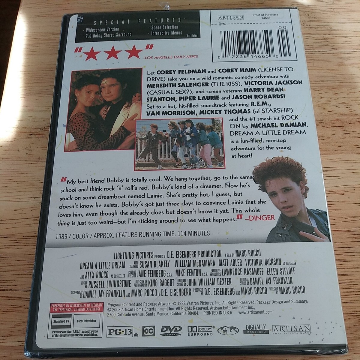 Dream a Little Dream (DVD, 1989) '80s Cult classic Sealed Corey