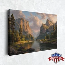 Cathedral Peaks at Dawn Wall Art, Canvas Print for Home Decor, Wall Decor Poster