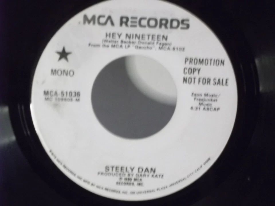 Steely Dan,MCA 51036,"Hey Nineteen",US,7" 45,1980 PROMO hit classic, Mint - Imagem 2 de 2